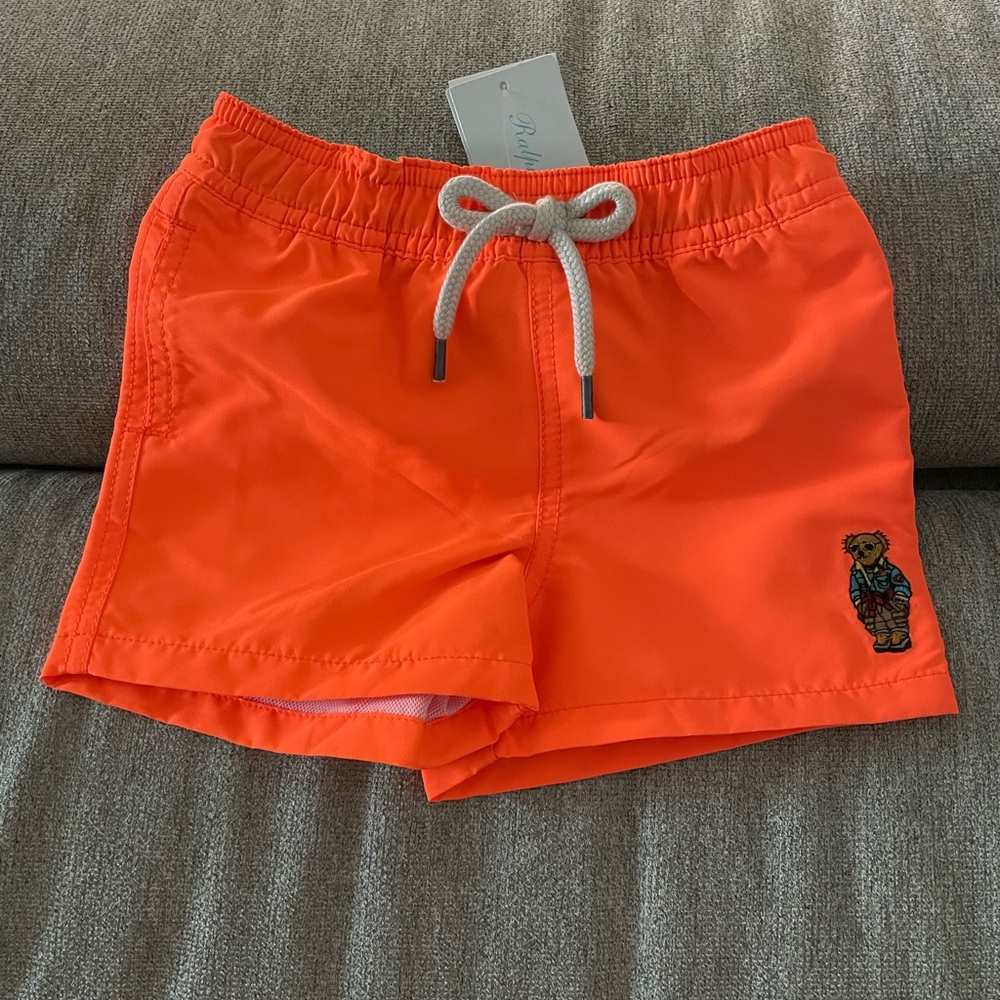 Ralph Lauren Kids Orange Swim Trunks